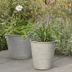 Ribbed Zinc Planter -Sapling Vibe Sales Store pr2000028781 card4 lg