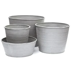 Ribbed Zinc Planter -Sapling Vibe Sales Store pr2000028781 card5 lg