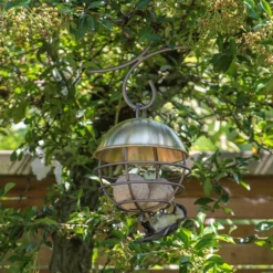 Brushed Brass Satellite Fat Ball Feeder