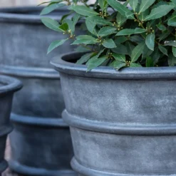 Greystoke Ribbed Planter - Aged Zinc -Sapling Vibe Sales Store pr2000046295 card10 lg