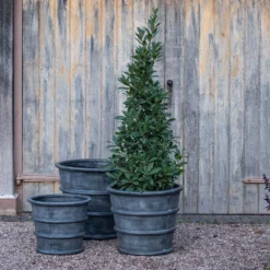 Greystoke Ribbed Planter - Aged Zinc -Sapling Vibe Sales Store pr2000046295 card6 lg