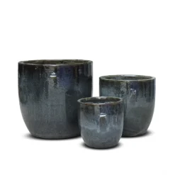 Glazed Ceramic Pot - Misty Black -Sapling Vibe Sales Store pr2000046301 card6 lg
